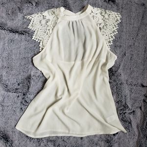 NWOT Express Lace Cap Sleeve Tank Top Blouse, S